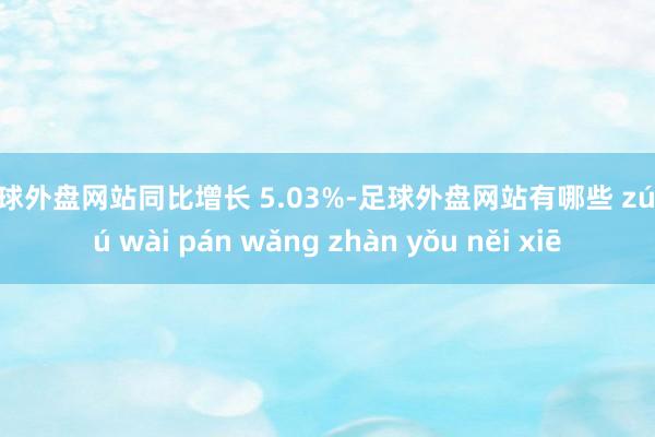 足球外盘网站同比增长 5.03%-足球外盘网站有哪些 zú qiú wài pán wǎng zhàn yǒu něi xiē